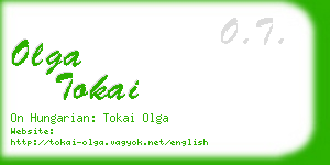 olga tokai business card